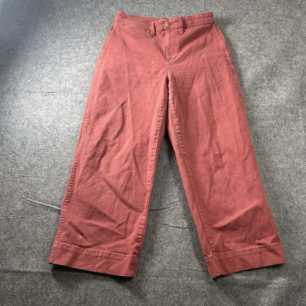 Madewell Pants Womens 26 Slim Emmett Wide Leg High Rise Cropped Stretch